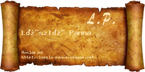 László Panna névjegykártya