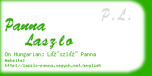 panna laszlo business card